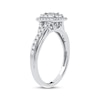 Thumbnail Image 1 of Multi-Diamond Cushion Engagement Ring 1/3 ct tw Round-cut 10K White Gold