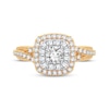 Thumbnail Image 2 of Diamond Cushion Engagement Ring 1/3 ct tw Round-cut 10K Yellow Gold