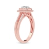 Thumbnail Image 1 of Diamond Cushion Engagement Ring 1/3 ct tw Round-cut 10K Rose Gold