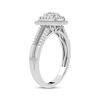 Thumbnail Image 2 of Multi-Diamond Center Cushion Engagement Ring 1/3 ct tw Round-cut 10K White Gold