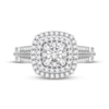 Thumbnail Image 3 of Multi-Diamond Center Cushion Engagement Ring 1/3 ct tw Round-cut 10K White Gold