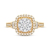 Thumbnail Image 3 of Now + Forever Multi-Diamond Center Cushion Engagement Ring 3/8 ct tw Round & Baguette-cut 10K Yellow Gold