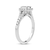 Thumbnail Image 2 of Multi-Diamond Center Cushion Split-Shank Engagement Ring 3/8 ct tw Round-cut 10K White Gold