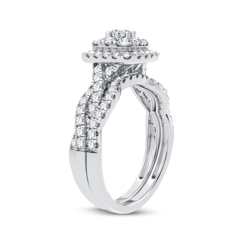 Main Image 2 of Now + Forever Multi-Diamond Center Bridal Set 1 ct tw Round-cut 10K White Gold