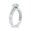 Thumbnail Image 2 of Diamond Halo Bridal Set 1/2 ct tw Oval & Round-cut 10K White Gold