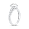 Thumbnail Image 2 of Diamond Halo Bridal Set 5/8 ct tw Round-cut 10K White Gold