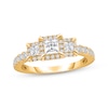 Thumbnail Image 0 of Princess-Cut Diamond Three-Stone Engagement Ring 1 ct tw 10K Yellow Gold