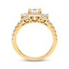 Thumbnail Image 2 of Princess-Cut Diamond Three-Stone Engagement Ring 1 ct tw 10K Yellow Gold