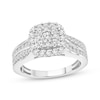 Thumbnail Image 1 of Multi-Diamond Cushion Frame Engagement Ring 1 ct tw 10K White Gold