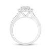 Thumbnail Image 3 of Multi-Diamond Cushion Frame Engagement Ring 1 ct tw 10K White Gold