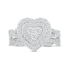 Thumbnail Image 2 of Now + Forever Multi-Diamond Center Heart Twist Bridal Set 1-1/5 ct tw 10K White Gold