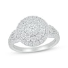 Thumbnail Image 2 of Multi-Diamond Center Triple Halo Bridal Set 1-1/2 ct tw 10K White Gold