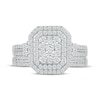 Thumbnail Image 1 of Multi-Diamond Center Octagon Frame Bridal Set 1 ct tw 10K White Gold