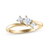 Thumbnail Image 1 of Memories Moments Magic Princess-Cut Diamond Three-Stone Engagement Ring 1/2 ct tw 14K Yellow Gold