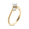 Thumbnail Image 2 of Memories Moments Magic Princess-Cut Diamond Three-Stone Engagement Ring 1/2 ct tw 14K Yellow Gold