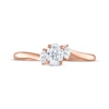 Thumbnail Image 3 of Memories Moments Magic Oval and Marquise-Cut Diamond Three-Stone Engagement Ring 1/2 ct tw 14K Rose Gold