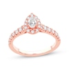 Thumbnail Image 1 of Pear-Shaped & Round-Cut Diamond Engagement Ring 3/4 ct tw 14K Rose Gold