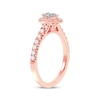 Thumbnail Image 2 of Pear-Shaped & Round-Cut Diamond Engagement Ring 3/4 ct tw 14K Rose Gold