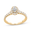 Thumbnail Image 1 of Oval & Round-Cut Diamond Engagement Ring 3/4 ct tw 14K Yellow Gold