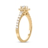 Thumbnail Image 2 of Oval & Round-Cut Diamond Engagement Ring 3/4 ct tw 14K Yellow Gold