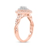 Thumbnail Image 2 of Pear-Shaped & Round-Cut Diamond Engagement Ring 5/8 ct tw 14K Rose Gold