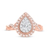 Thumbnail Image 3 of Pear-Shaped & Round-Cut Diamond Engagement Ring 5/8 ct tw 14K Rose Gold