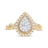 Thumbnail Image 3 of Pear-Shaped & Round-Cut Diamond Engagement Ring 5/8 ct tw 14K Yellow Gold