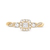 Thumbnail Image 3 of Princess & Round-Cut Diamond Three-Stone Engagement Ring 1/2 ct tw 14K Yellow Gold