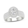 Thumbnail Image 1 of Oval & Round-Cut Diamond Engagement Ring 1-1/4 ct tw 14K White Gold