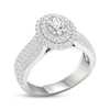 Thumbnail Image 2 of Oval & Round-Cut Diamond Engagement Ring 1-1/4 ct tw 14K White Gold