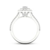 Thumbnail Image 4 of Oval & Round-Cut Diamond Engagement Ring 1-1/4 ct tw 14K White Gold