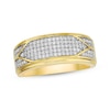 Thumbnail Image 1 of Men's Multi-Row Diamond Ring 1/2 ct tw 10K Yellow Gold