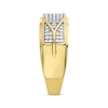 Thumbnail Image 2 of Men's Multi-Row Diamond Ring 1/2 ct tw 10K Yellow Gold