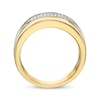 Thumbnail Image 3 of Men's Multi-Row Diamond Ring 1/2 ct tw 10K Yellow Gold