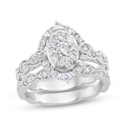 Now + Forever Round-Cut Diamond Bridal Set 1 ct tw 10K White Gold