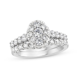 Now + Forever Round-Cut Diamond Bridal Set 1-1/2 ct tw 10K White Gold