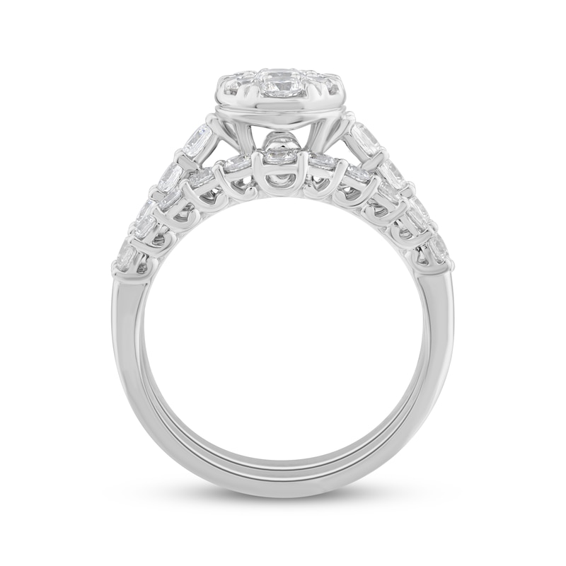 Round-Cut Diamond Bridal Set 1-1/2 ct tw 10K White Gold | Kay