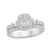 Thumbnail Image 1 of Oval, Round & Baguette-Cut Diamond Bridal Set 1 ct tw 10K White Gold