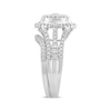 Thumbnail Image 2 of Round & Baguette-Cut Diamond Bridal Set 1-1/2 ct tw 10K White Gold