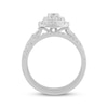 Thumbnail Image 3 of Round & Baguette-Cut Diamond Bridal Set 1 ct tw 10K White Gold