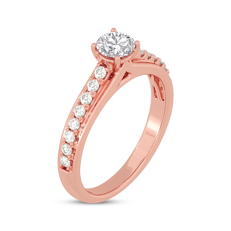 Main Image 2 of Round-Cut Diamond Engagement Ring 3/4 ct tw 14K Rose Gold