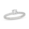 Thumbnail Image 1 of Round-Cut Diamond Gallery-Set Engagement Ring 3/4 ct tw 14K White Gold