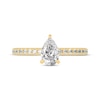 Thumbnail Image 3 of Pear-Shaped & Round-Cut Diamond Gallery-Set Engagement Ring 3/4 ct tw 14K Yellow Gold