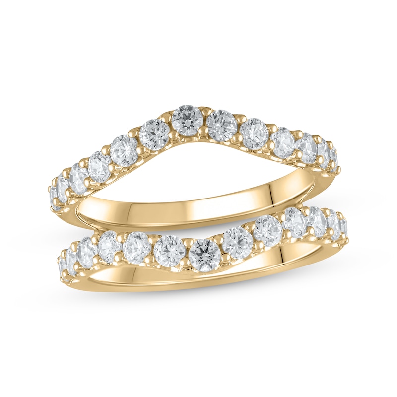 Main Image 1 of Lab-Grown Diamonds by KAY Round-Cut Enhancer Ring 1-1/2 ct tw 14K Yellow Gold