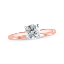 Lab-Created Diamonds by KAY Round-Cut Solitaire Engagement Ring 1 ct tw 14K Rose Gold (F/SI2)