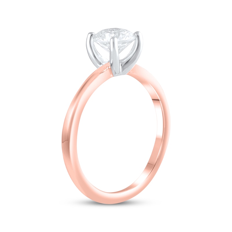 Main Image 2 of Lab-Grown Diamonds by KAY Round-Cut Solitaire Engagement Ring 1 ct tw 14K Rose Gold (F/SI2)