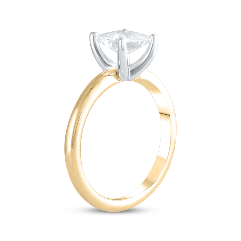 Main Image 2 of Lab-Grown Diamonds by KAY Princess-Cut Solitaire Engagement Ring 1 ct tw 14K Yellow Gold (F/SI2)