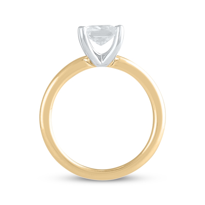 Main Image 3 of Lab-Grown Diamonds by KAY Princess-Cut Solitaire Engagement Ring 1 ct tw 14K Yellow Gold (F/SI2)