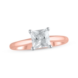 Lab-Created Diamonds by KAY Princess-Cut Solitaire Engagement Ring 1 ct tw 14K Rose Gold (F/SI2)