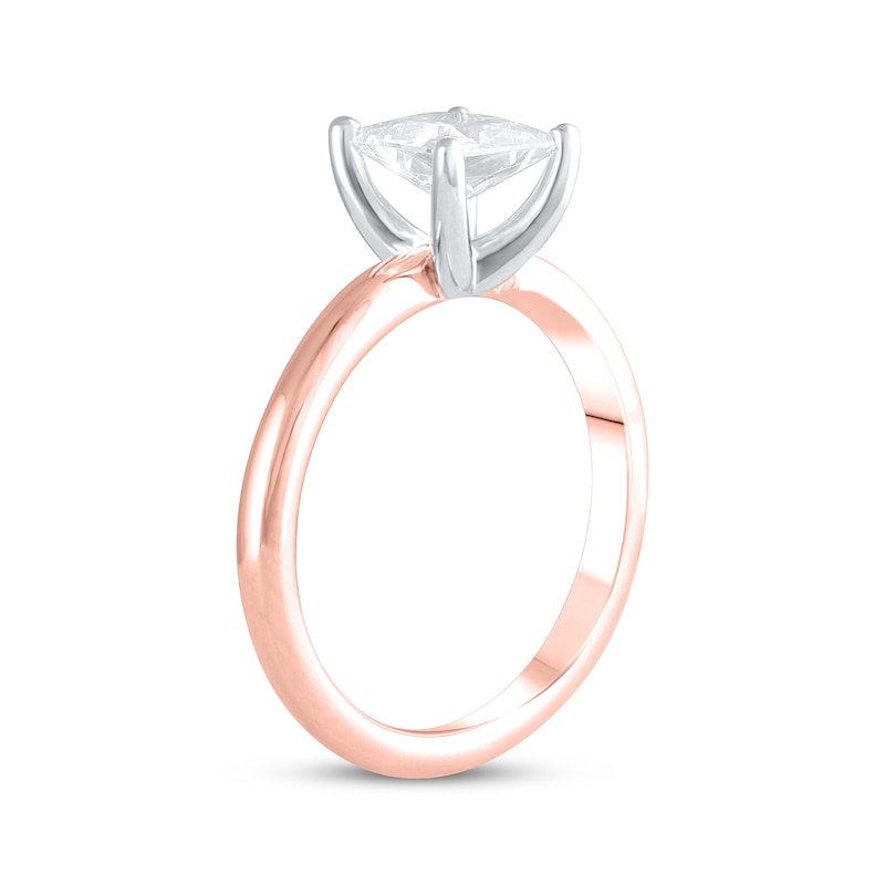 Main Image 2 of Lab-Grown Diamonds by KAY Princess-Cut Solitaire Engagement Ring 1 ct tw 14K Rose Gold (F/SI2)